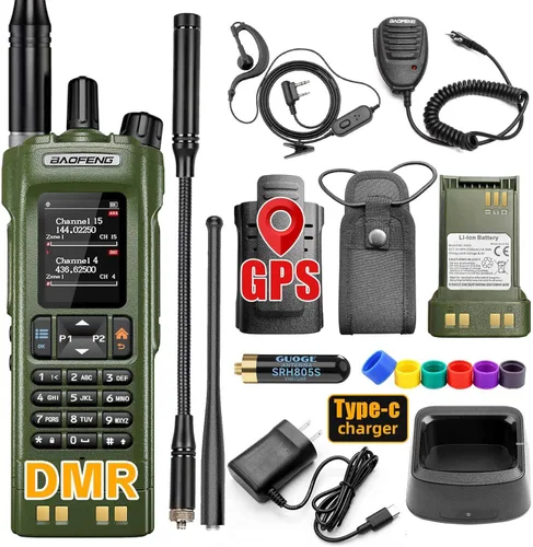 BAOFENG DM32 DM-32UV DMR Radio | Walkie Talkies de largo alcance | Radio digital bidireccional | Radio jamón de alta potencia de 10 W con