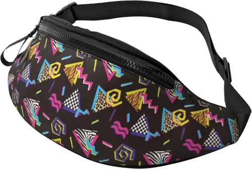 Miniatura 17 de Cangurera de camuflaje con diseño de bandera estadounidense de camuflaje para hombres y mujeres, correa ajustable para viajes, senderismo, ciclismo