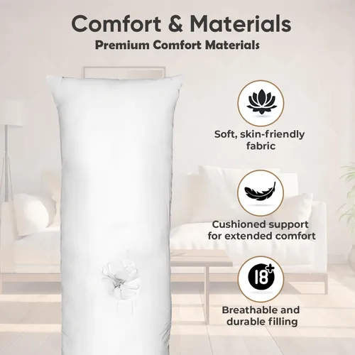 Miniatura 3 de Relleno de almohada de cuerpo completo con apertura central para dispositivo personal de adultos, relleno de polialgodón suave, cojín de soporte