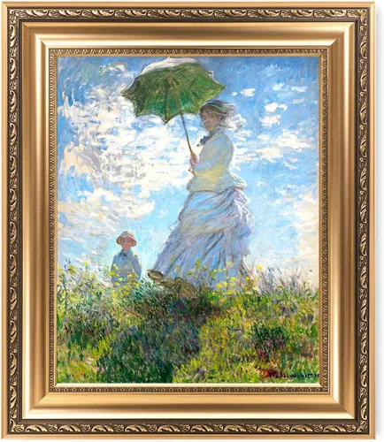 Miniatura 10 de Pinturas clásicas mundiales de Claude Monet Impresión giclée sobre lienzo alargado, pieza de galería para colgar y decorar el hogar, The CliffWalk