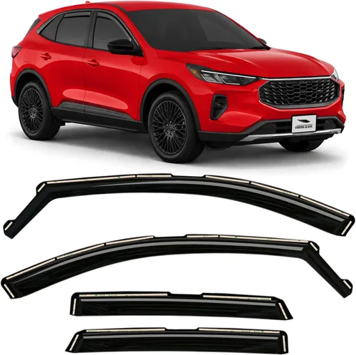 Miniatura 8 de Voron Glass - Protectores de lluvia de canal extra duraderos para Ford Edge 2015-2024, deflectores de ventana, viseras de ventilación, 4 piezas