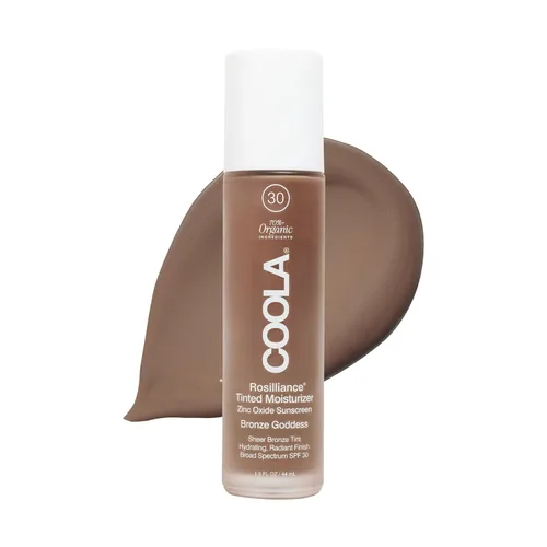 COOLA Crema orgánica Rosilliance BB con SPF 30, protector solar y base hidratante tintado, probado por dermatólogos, 1.5 onzas líquidas