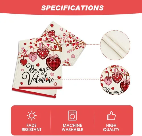 Miniatura 5 de Artoid Mode Camino de mesa de San Valentín con diseño de corazón a rayas, decoración de mesa de comedor para decoración de fiesta del hogar, 13 x 72