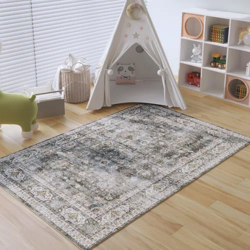 Miniatura 76 de Rugcomf Alfombra de pasillo de 2 x 6 pies, lavable, bohemio, suave, antideslizante, no desprende pelusa, lana sintética, estilo vintage para cocina