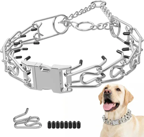 Miniatura 8 de Collar de punta para perro Supet, collar de entrenamiento ajustable con hebilla de liberación rápida para perros pequeños, medianos y grandes