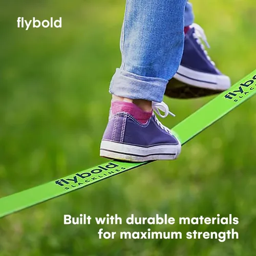 Miniatura 5 de Flybold Kit de eslingas de 17.4m - Eslingas para el patio trasero para niños y adultos con protectores de árboles, bolsa de transporte y broche