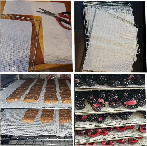 Miniatura 6 de Hojas deshidratadoras de silicona, antiadherentes reutilizables para secadora de frutas, almohadilla, 15.7 x 157 pulgadas, alfombrillas de malla