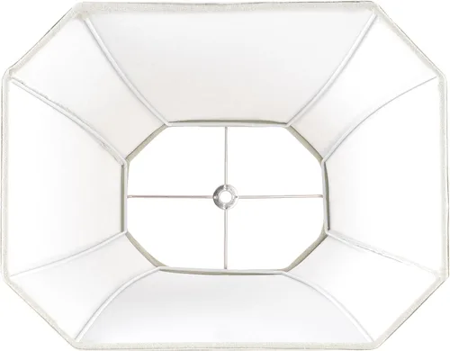 Miniatura 5 de GO&SO Pantalla de lámpara de esquina de corte cuadrado, 8x14x11 pulgadas, pantalla mediana para lámpara de mesa beige, tela natural hecha a mano