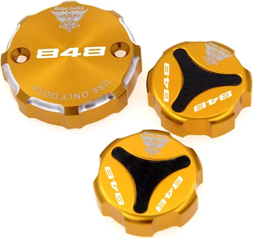 Miniatura 11 de Para Ducati 848/EVO 2008-2013 2009 2010 2011 2012 CNC aluminio motocicleta freno delantero embrague y tapa de depósito de líquido de freno trasero