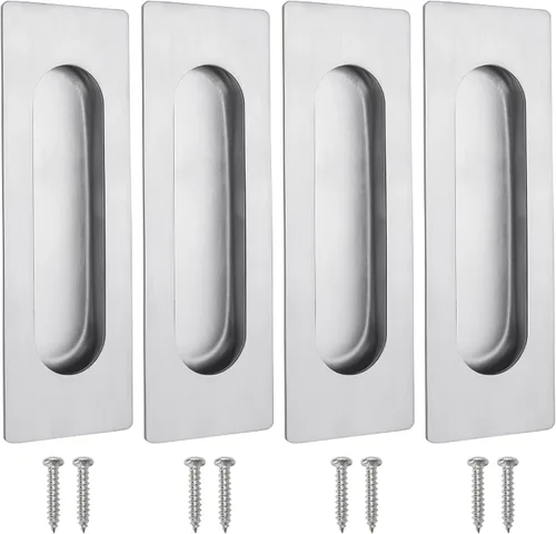 Miniatura 11 de CozyTower Tiradores empotrados de 4.72 pulgadas para puerta de armario, armario de cocina, manija de puerta corrediza pequeña, herrajes Acero