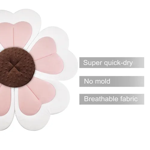 Miniatura 2 de PandaEar Almohadilla de baño para bebé recién nacido, asiento de baño de bebé a niños pequeños de 0 a 6 meses en adelante, pétalos de flores suaves