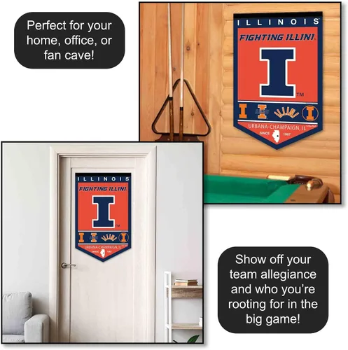 Miniatura 3 de Banderín de Illinois Fighting Illini Heritage History