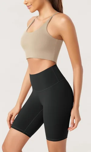 Miniatura 2 de ODODOS ODLEX - Paquete de 2 pantalones cortos de entrenamiento de cintura alta para mujer, control de abdomen, entrenamiento, gimnasio, atletismo