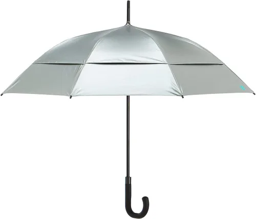 Miniatura 2 de Coolibar UPF 50+ - Paraguas de moda Calotta de 48 pulgadas, protección solar (talla única, plataverde)