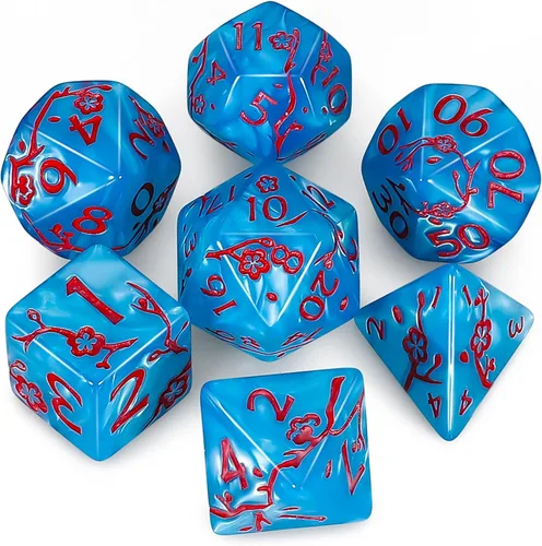 Miniatura 35 de CiaraQ DND - Juego de dados poliédricos con bolsa de dados para juegos de rol de Calabozos y Dragones RPG MTG (fuente negra y blanca)