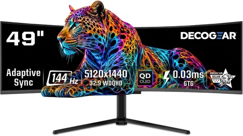 Miniatura 10 de Deco Gear Monitor para juegos OLED 27 QHD Respuesta de 280Hz 0.03ms, HDR400, sincronización adaptativa, 99% sRGB, contraste 1.5M:1, diseño sin