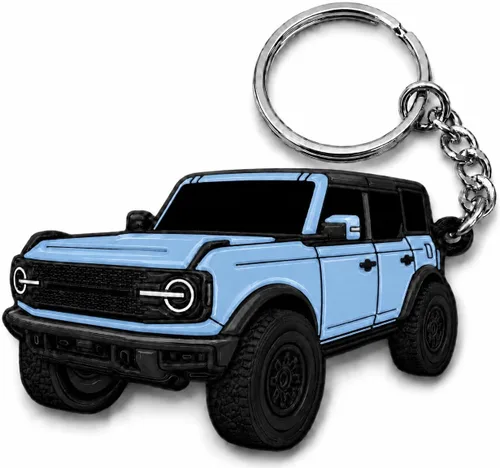 Miniatura 8 de Accesorios de Llavero Bronco 4 puertas llavero Fob Cubierta Modificaciones geniales compatibles con Ford Bronco 2022 2023 2024 Blanco