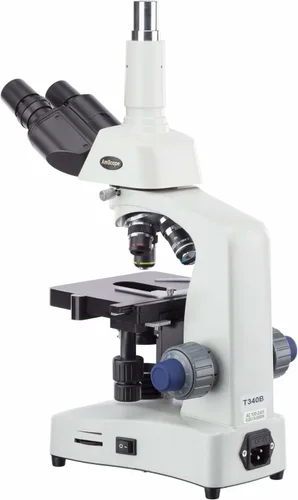 Miniatura 3 de AmScope Microscopio compuesto trinocular Siedentopf T340B-LED, aumento 40X-2000X, oculares Brightfield, WF10x y WF20x, iluminación LED, condensador
