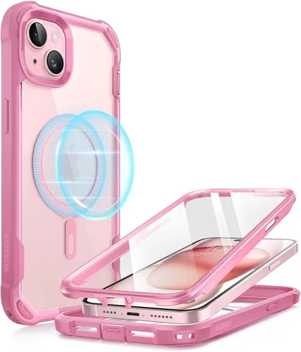 Miniatura 11 de i-Blason AresMag - Funda protectora transparente para iPhone 15/14/13 de 6.1 pulgadas, compatible con MagSafe, a prueba de golpes, con protector