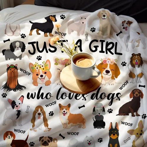Miniatura 3 de Linda Manta para Perros de Cama Suave y Acogedora de Franela Manta Throw para Amantes de Perros Divertidos Regalos de Felpa de Mascota Cachorro