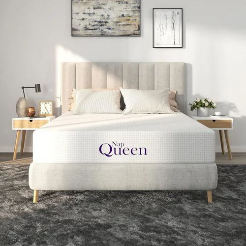 Miniatura 9 de NapQueen Colchón tamaño Twin de 6 pulgadas, colchón de espuma viscoelástica de carbón de bambú, cama en una caja, blanco