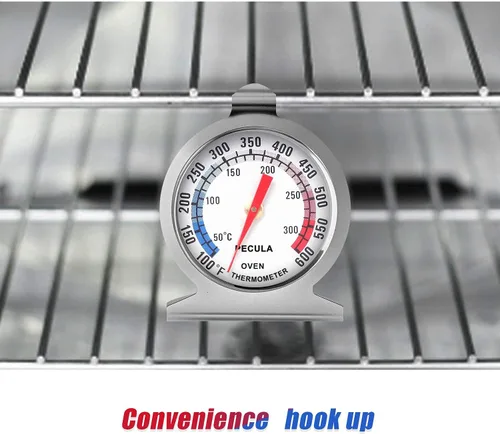 Miniatura 4 de Termómetro para horno, paquete de 2 unidades de 122.0-572.0 °F/100-600°F, termómetro de acero inoxidable de lectura instantánea, termómetro