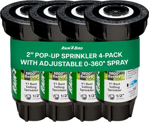 Miniatura 15 de Rain Bird 1802APPRS - Aspersor emergente profesional con regulación de presión (PRS), patrón ajustable de 0-360°, distancia de pulverización de 8 a