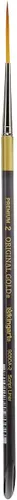 KINGART Premium Original Gold 9050A-2 Script Liner Series - Cepillo para artista, pelo sintético Taklon dorado, mango acrílico corto, para acrílico,