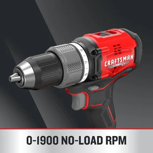 Miniatura 9 de CRAFTSMAN RP+ Kit de taladro/destornillador inalámbrico, con 2 baterías y cargador, sin escobillas (CMCD713C2)