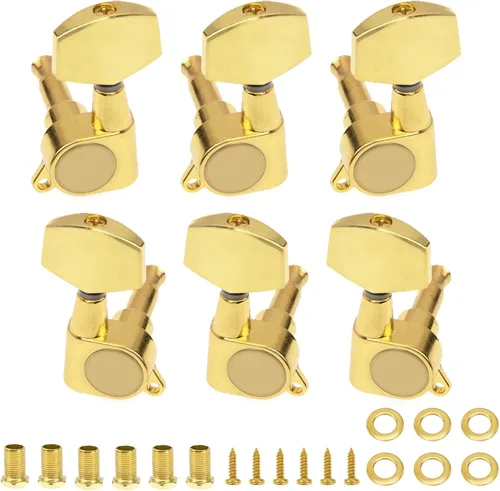 6 clavijas de afinación de cuerda sellada Yootones para llaves, cabezales de máquinas, afinadores 3L3R compatibles con piezas de repuesto de