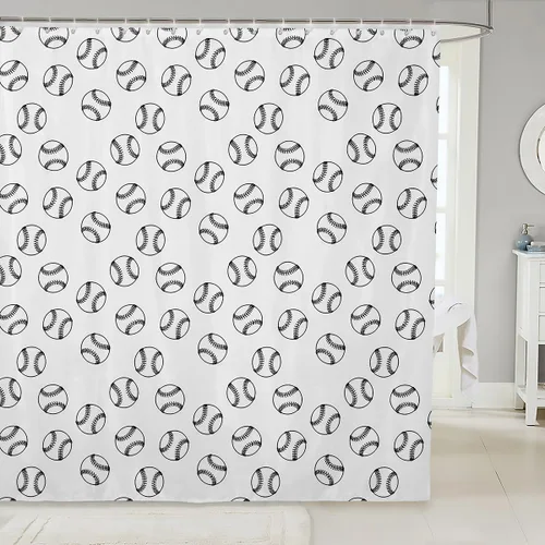Miniatura 42 de Manfei Cortinas de ducha para niños con lazo de dibujos animados, diseño de mariquita, escarabajo, insecto, niñas, niños, cortinas impermeables