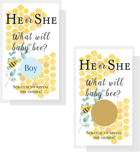 Miniatura 2 de Boutique Marketing LLC It's A Boy Gender Reveal Tarjetas para raspar Fiesta de revelación de género Juegos de revelación de género con temática