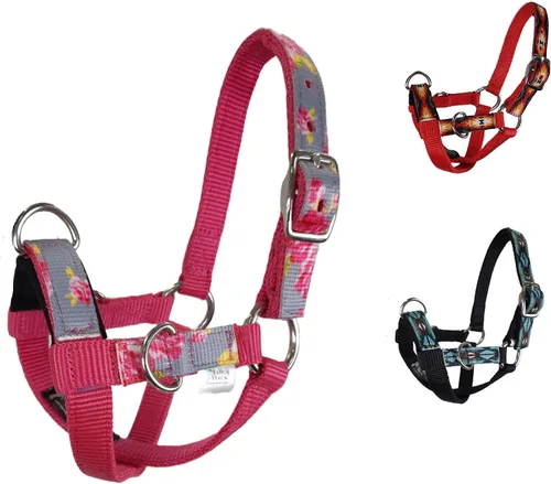 Miniatura 5 de Tahoe Tack Cabestro de entrenamiento de ovejas y cabras superpuestas de nailon con banda nasal acolchada