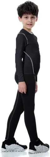 Miniatura 2 de Conjunto de camisetas y pantalones de béisbol de compresión para niños y jóvenes, camisas atléticas de manga larga, pantalones de fútbol, pantalones