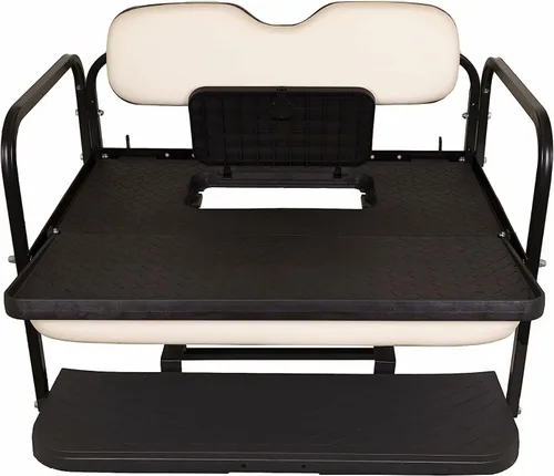 Miniatura 7 de Mach3 Yamaha G19 / G22 Kit de asiento trasero abatible para carrito de golf Blanco