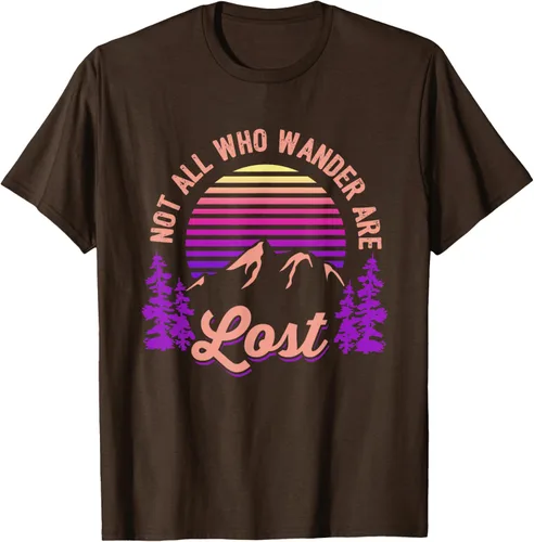 Miniatura 58 de Not All Who Wander Are Lost Vintage Mountains - Camiseta de senderismo, Negro, S