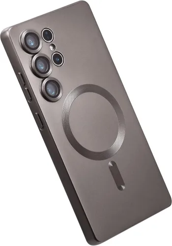 Miniatura 14 de Funda magnética para Samsung Galaxy S22 Ultra, silicona suave, delgada, antiarañazos, con protección de cámara, compatible con MagSafe, color negro