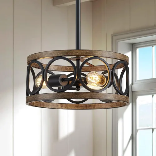 Miniatura 10 de XINGQI Candelabro moderno de 3 luces, lámpara colgante de 13", altura ajustable, accesorios de iluminación para comedor, dormitorio, sala de estar