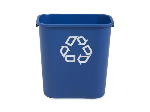 Miniatura 22 de Rubbermaid Commercial Products - Basurero de escritorio de resina plástica Azul
