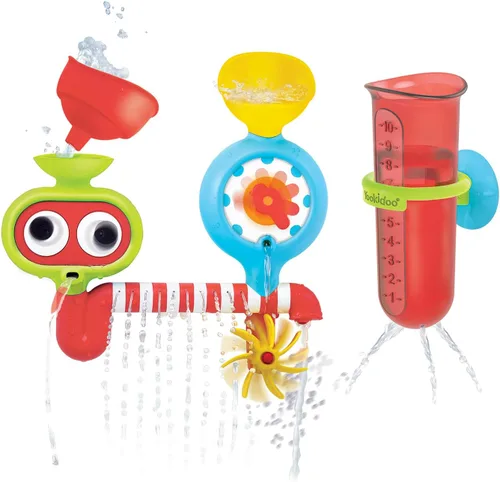 Yookidoo Spin 'N' Sprinkle Water Lab - Juguete de baño para bebé, engranes y ojos giratorios, diseño sensorial, se fija a cualquier tamaño de la