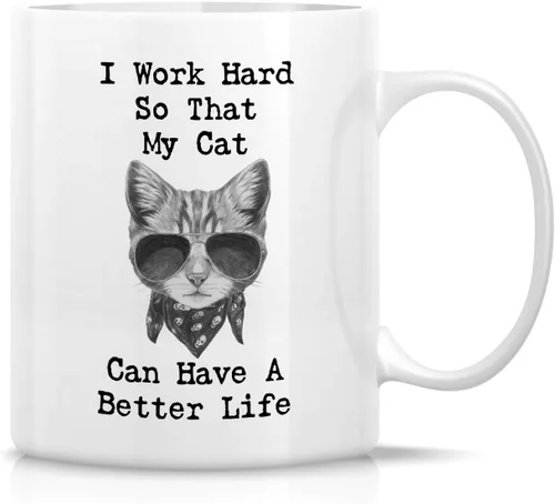 Miniatura 7 de Retreez - Taza Graciosa Show Me Your Kitties Amantes de Gatos, 325 ml, Tazas de Café de Cerámica, Divertidas, Sarcasmo, Sarcasticas, Regalos