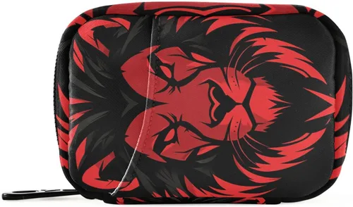Miniatura 20 de Pastillero de viaje con forma de calavera roja con forma de corazón rojo semanal pequeño (cota), pastillero para 7 días, soporte para vitaminas