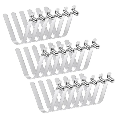 Miniatura 9 de PATIKIL Pinzas de remo de kayak de 0.220 x 0.157 in, paquete de 20 clips de acero en forma de V de un solo pasador, clips de resorte, tubo