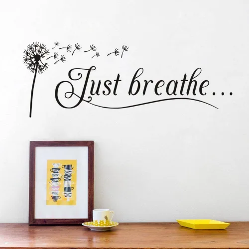 Calcomanías de pared de diente de león, calcomanías gráficas para dormitorio, sala de estar, baño, decoración de 23 x 8 pulgadas