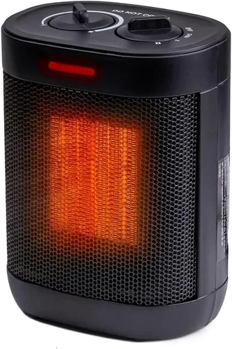 Comfort Zone Calentador eléctrico compacto para uso en interiores, calentador de cerámica PTC forzado por ventilador de 1500 W con termostato