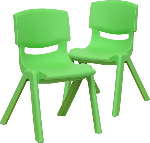 Miniatura 12 de Flash Furniture Whitney - Paquete de 10 sillas escolares apilables de plástico rojo con altura de asiento de 12 pulgadas