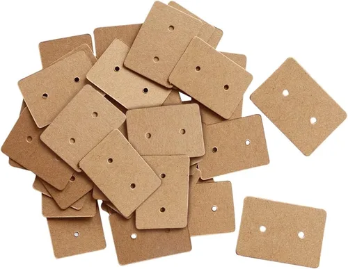 G2PLUS 200 tarjetas de exhibición de aretes, tarjeta de papel kraft para aretes, tarjeta de 1.10 x 1.57 pulgadas para aretes hechos a mano, venta de