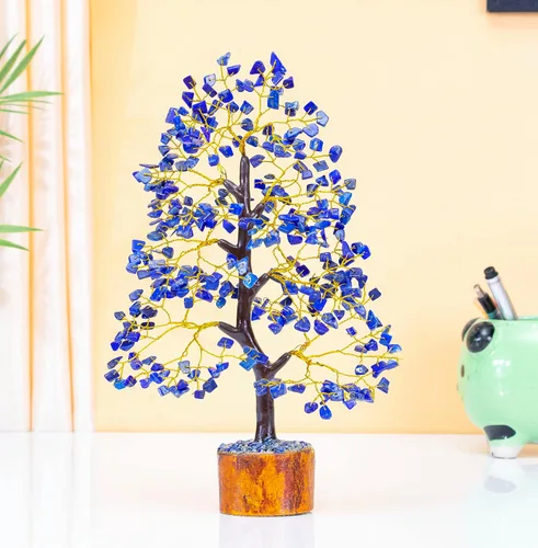 Miniatura 2 de Árbol de la vida de cristales de lapislázuli, piedras preciosas de chakras, feng shui, árbol del dinero, regalo de cristales sanadores, regalo