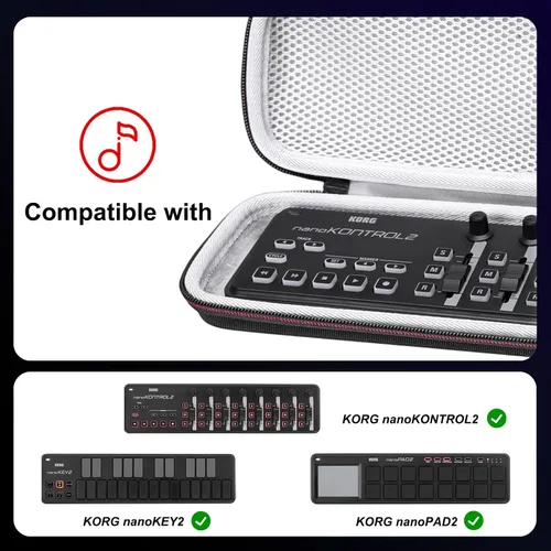 Miniatura 2 de LTGEM - Funda compatible con KORG nanoKONTROL2/nanoKEY2/nanoPAD2/nanoSERIES2 Slim-Line USB Control Surface/teclado/MIDI Pads, bolsa
