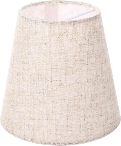 Miniatura 10 de CALLARON Lámpara pequeña de tela con clip para lámpara de mesa de pared (beige) Pantalla de tela para luz de mesa